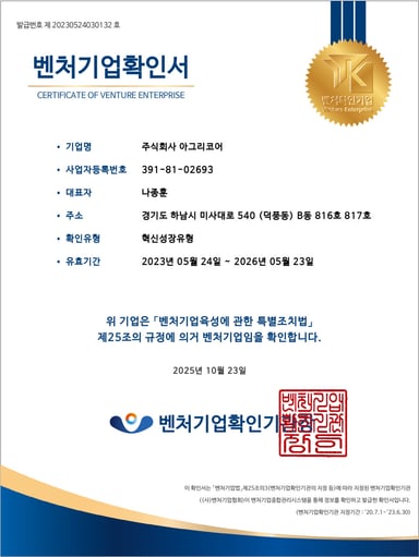 Venture business confirmation